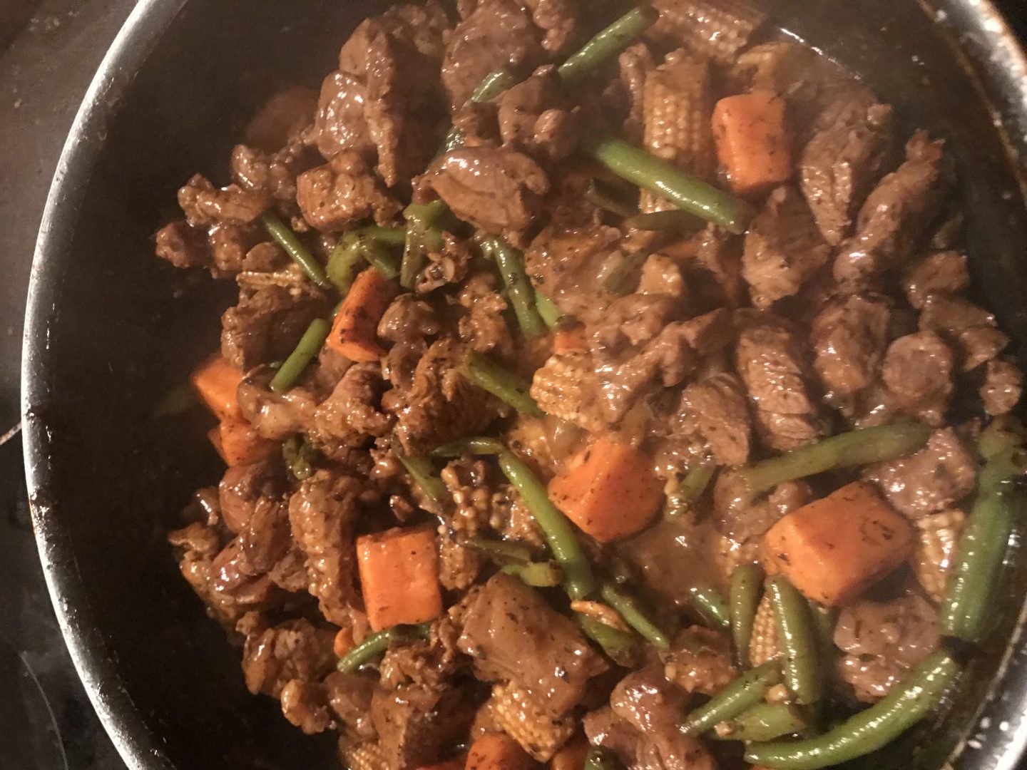 Minted Lamb Stir Fry - cooked