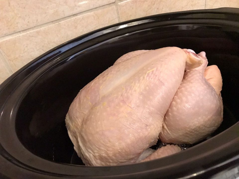 Slow Cooker Whole Roast Chicken - uncooked