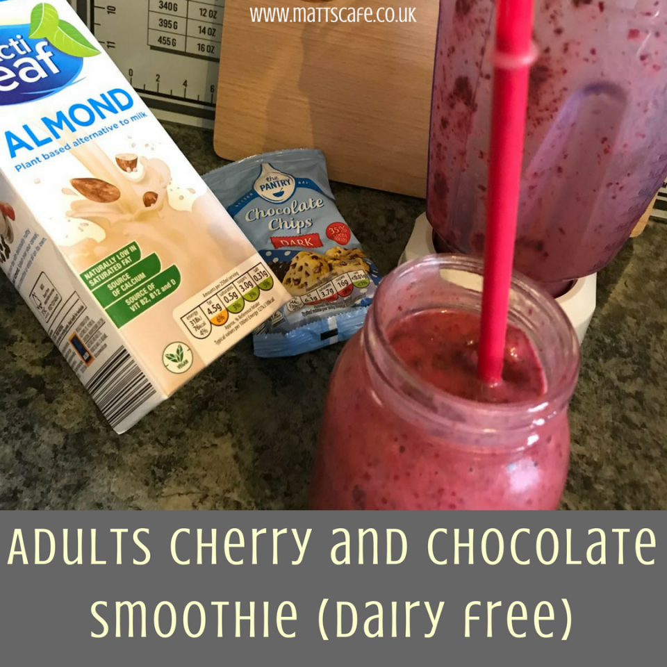 Adults Cherry and Chocolate Smoothie (Dairy free)