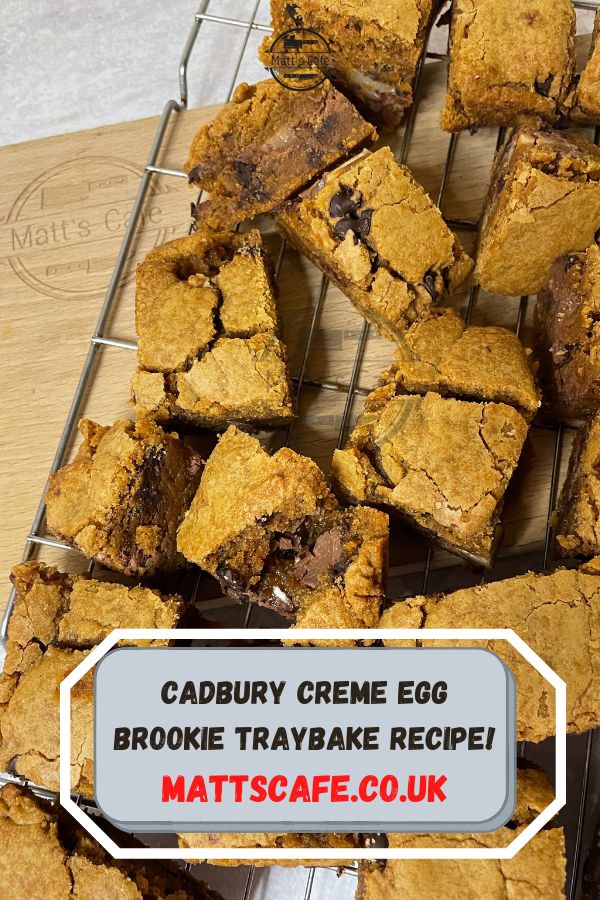 Cadbury Creme Egg Brookie Traybake Recipe