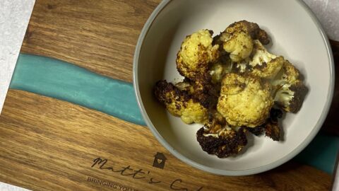 Air-fryer cauliflower bites